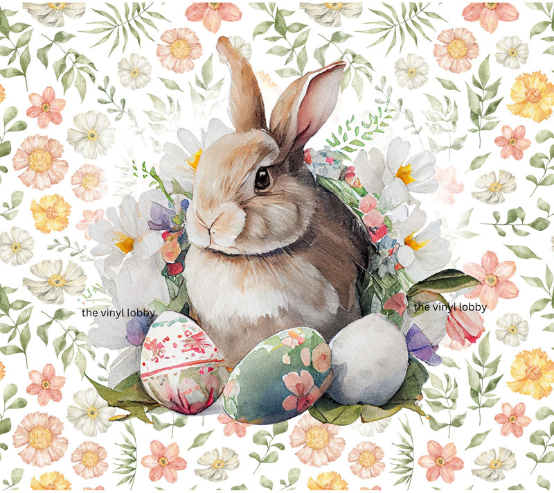 Daisy Bunny Printed Sublimation Paper for 20oz Skinny Tumbler