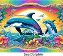 Sea Dolphin 20oz Skinny Tumbler Printed Paper