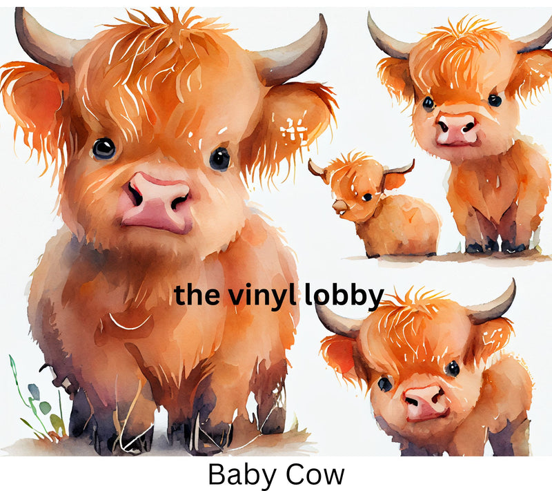 Baby Cow 20oz Skinny Tumbler Printed Paper