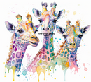 Watercolor Giraffe's  20oz Skinny Tumbler Printed Paper