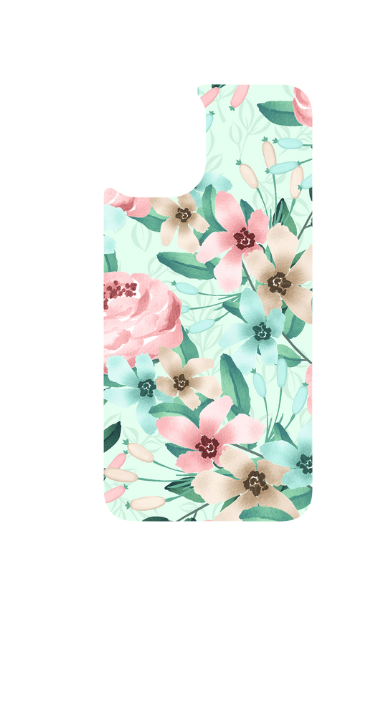 Mobile Phone Case Sublimation Print- Pink Flowers