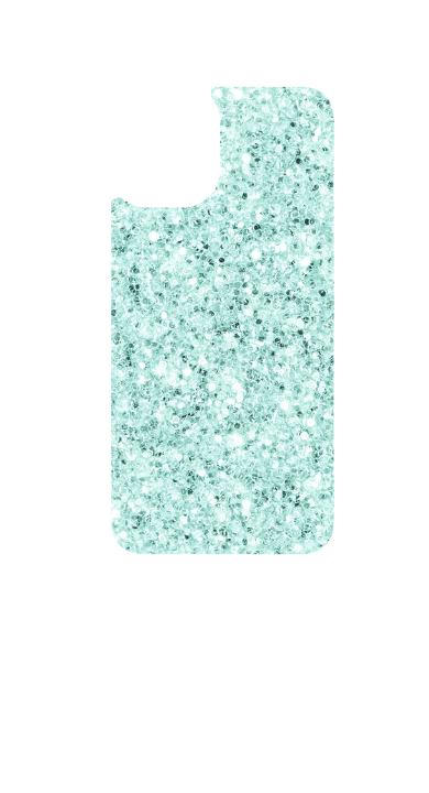 Mobile Phone Case Sublimation Print- Light Blue Glitter