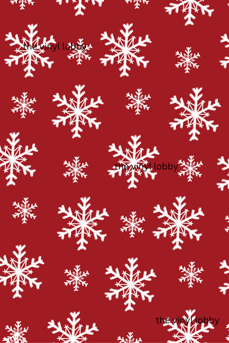 Red Christmas Snowflake Sublimation Paper A4