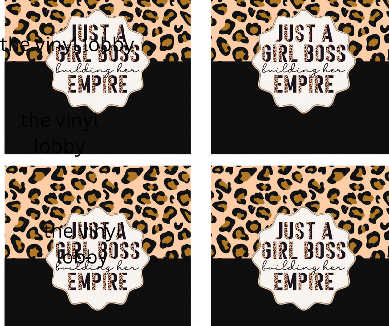 Just a Girl Boss Sublimation Coaster Prints 4 Per Pkt 4"x4"