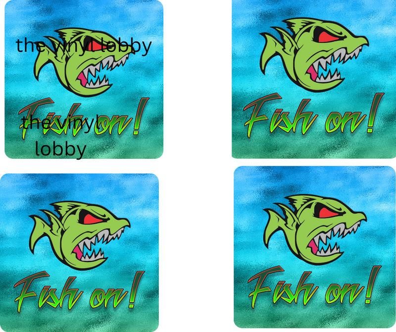 Fish Sublimation Coaster Prints 4 Per Pkt 4"x4"
