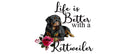 Life is better with a Rottweiler Printed Sublimation Paper for 11oz mug