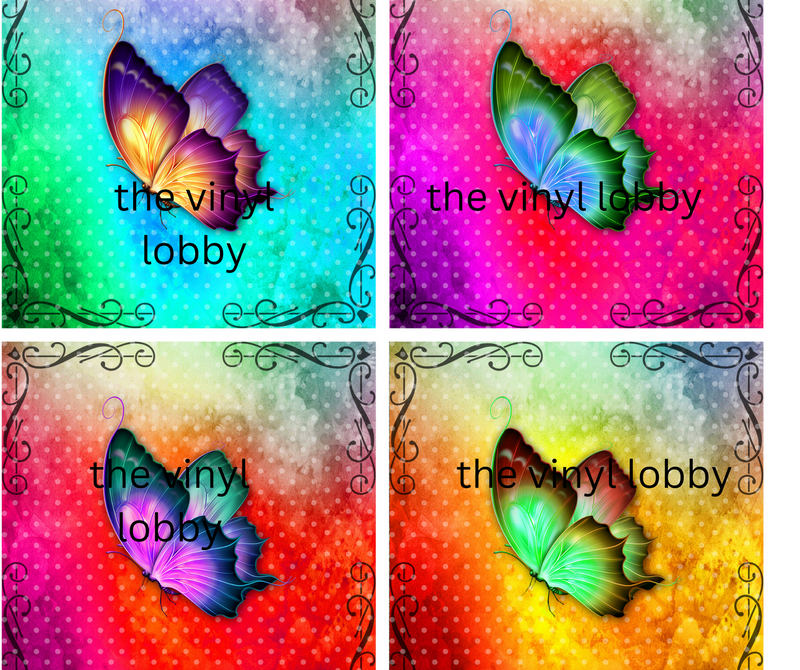 Bright Butterfly's Sublimation Coaster Prints 4 Per Pkt 4"x4"