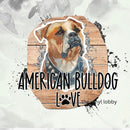 Love American Bulldog 20oz Skinny Tumbler Printed Paper