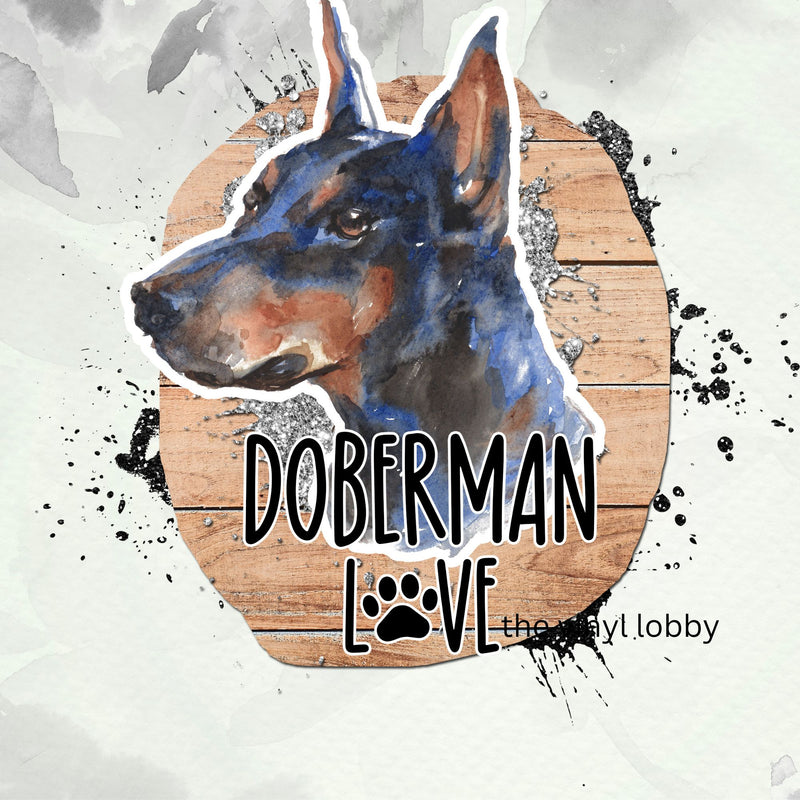 Love Doberman 20oz Skinny Tumbler Printed Paper
