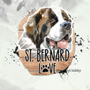 Love St. Bernard 20oz Skinny Tumbler Printed Paper