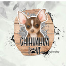 Love Chihuahua 20oz Skinny Tumbler Printed Paper