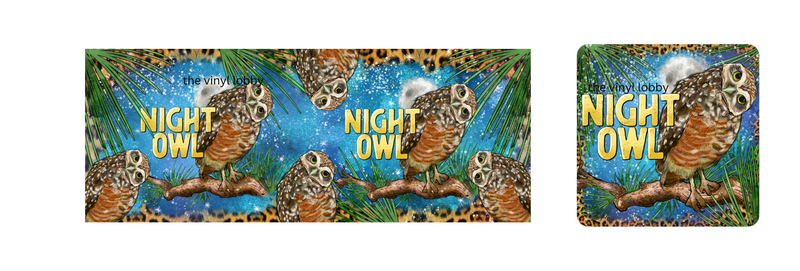 Sublimation Mug Print with Coaster Print - Night Owl