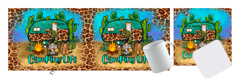 Sublimation Mug Print with Coaster Print - Camping Life