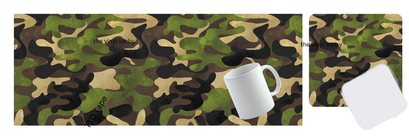 Sublimation Mug Print with Coaster Print - Camouflage