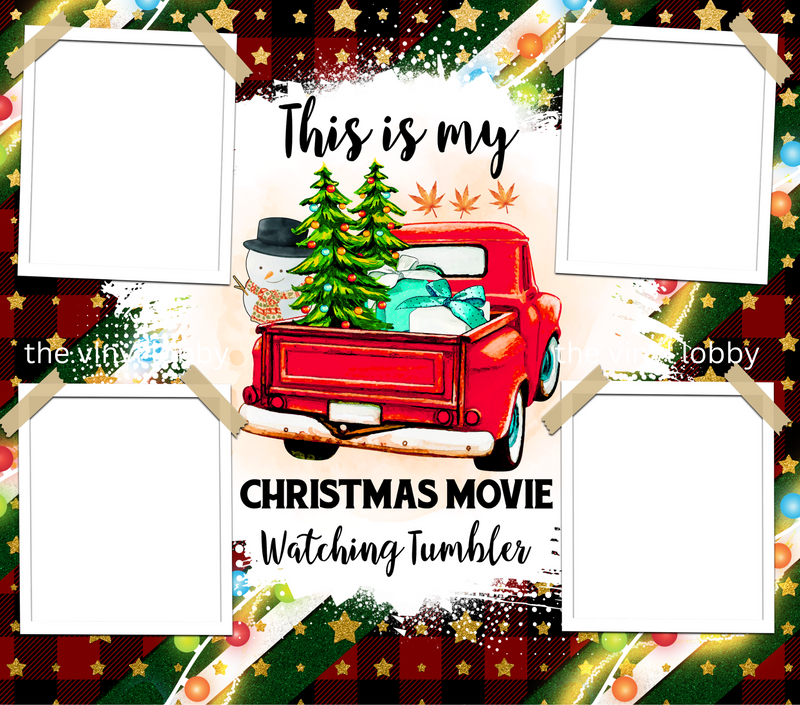 This is my Christmas with 4 Photo's for 20oz Skinny Tumbler Printed Paper