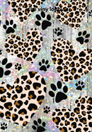 Leopard Paws Sublimation Print For Credit Card Key Chain Holder