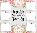 Together We Make Family Template with 6 Photo's for 20oz Skinny Tumbler Printed Paper